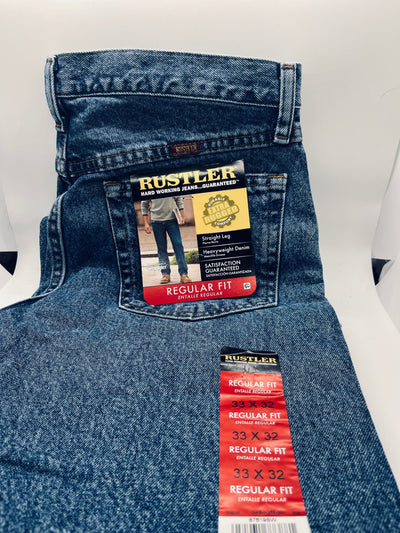 Rustler Men's Classic Regular Fit Jeans 33W x 32L - thehouseholdcollective